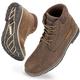 CC-Los Men's Waterproof Hiking Boots Work Boots Lightweight & Casual Chukka Boots Brown Size 6.5-7