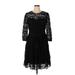 Simply Vera Vera Wang Casual Dress: Black Dresses - Women's Size X-Large