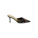 Prada Heels: Slip-on Stiletto Feminine Black Shoes - Women's Size 36 - Pointed Toe