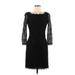 Diane von Furstenberg Cocktail Dress - Sheath: Black Solid Dresses - Women's Size 6