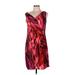 Simply Vera Vera Wang Casual Dress: Red Graphic Dresses - Women's Size Medium