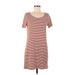 Madewell Casual Dress - Shift: Orange Stripes Dresses - Women's Size Medium