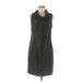 The Limited Casual Dress - Sheath High Neck Sleeveless: Gray Solid Dresses - Women's Size 6