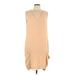 BCBG Paris Casual Dress - Popover: Tan Solid Dresses - Women's Size Large