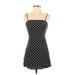 Wild Honey Casual Dress - Mini: Black Polka Dots Dresses - Women's Size Small