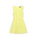 H&M Casual Dress - A-Line Crew Neck Sleeveless: Yellow Dresses - Women's Size 2