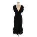 NY Collection Casual Dress - Midi: Black Dresses - New - Women's Size Medium Petite