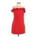 Forever 21 Casual Dress - Mini: Red Print Dresses - Women's Size Large