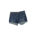 Soho JEANS NEW YORK & COMPANY Denim Shorts - Mid/Reg Rise: Blue Bottoms - Women's Size 6 - Dark Wash