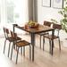 Dining Table Set 5-Piece Dining Chair with Backrest,Industrial style,Sturdy construction,43.31'' L x 27.56'' W x 30.32'' H