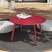 Round Patio Coffee Table, Weather Resistant Steel Outdoor Large Side Table