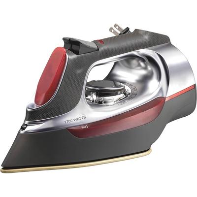 Steam Iron for Clothes with Retractable Cord, 1700 Watts,Silver