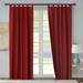 Alcott Hill® Mcgowen 100% Cotton Solid Room Darkening Thermal Tab Top Curtain Panels Metal in Red | 63 H in | Wayfair