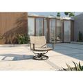 Winston Jasper Swivel Patio Chair w/ Cushions in Gray | 33.25 H x 32 W x 30 D in | Wayfair HQ81020-J