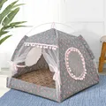 Tente de litière respirante pour chat et chien chenil pliable tipi intérieur universel maison