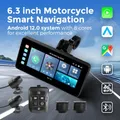 6.3" moto navigator Monitor Android 12 Portable Moto Waterproof Display 8 Core Wireless Apple