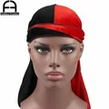 Turban bandana en velours bicolore pour homme durag de motard bande de sauna accessoires pour