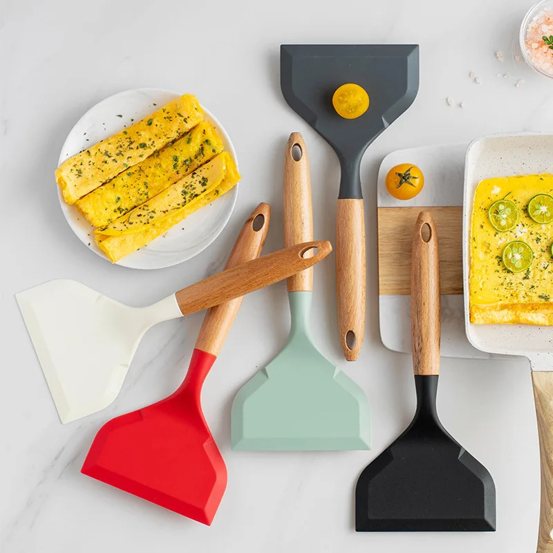 Ustensiles de cuisine en Silicone de qualité alimentaire, spatule Tamagoyaki, viande de bœuf, œuf, spatule de cuisine, pelle à Pizza, outils de cuisine, ustensiles de cuisine