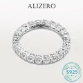 ALIZERO 2.2ct D Color Moissanite Ring with GRA 925 Sterling Sliver Plated 18k White Gold Diamond