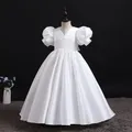 Robe de demoiselle d'honneur pour enfants robe de princesse pour enfants robe blanche pour