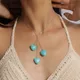 Collier pendentif coeur d'amour turquoises pour femmes et filles bijoux de fête cadeaux de