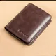 Luxury Genuine Leather Mens Wallet RFID Bifold Purse Credit Card Holder Male Slim Vintage Coin Purse