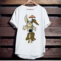 Wys E Coyote and the Road Runner T-shirt blanc en coton taille S à 4XL eg400