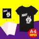 10 Sheets A4 Paper Sublimation Heat Transfer Paper Print Ion on Fabric Clothes T-shirt with