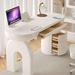 Recon Furniture Oval Writing Desk, Solid Wood in White | 31.5 H x 55.12 W x 23.62 D in | Wayfair Desk0328TB4934668840524RF140