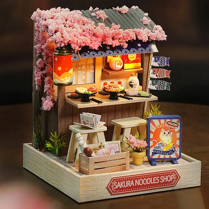 Mini maison de poupée miniature DIY, kit de construction de petite maison, jouets pour la chambre, décorations pour la maison et la chambre à coucher avec meubles, maisons de poupées artisanales en
