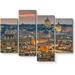 IDEA4WALL Wonderful View of Rome at Sunset Time w/ St Peter Cathedral - 4 Piece Wrapped Canvas Print in Brown | Wayfair 8022273087627