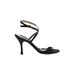 BCBGMAXAZRIA Heels: Black Solid Shoes - Women's Size 7 1/2 - Open Toe