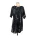 Favlux fashion Casual Dress - Mini Crew Neck 3/4 sleeves: Black Dresses - Women's Size Medium