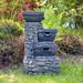 Williston Forge Labyrinth Stone Tiered Bowls Fountain Indoor Outdoor | 20 H x 12 W x 10 D in | Wayfair 18D488F9DF3E4E158D816610CEB1A627