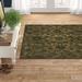 Green 72 x 0.625 in Area Rug - Charlton Home® Dunbar Floral Handmade Tufted Wool Olive/Area Rug Wool | 72 W x 0.625 D in | Wayfair