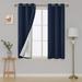 Eider & Ivory™ Decorative Blackout Curtains Room Darkening Grommet Top Curtains Panels w/ Coated Silver Back in Green/Blue/Navy | Wayfair