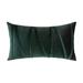 Ebern Designs Velvet Cross Lines Cushion Rectangular Cushion Cover Polyester/Polyfill/Velvet in Green | 14 H x 22 W x 5 D in | Wayfair