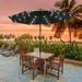 Arlmont & Co. 9' LED Patio Market Umbrella w/ Pole, Outdoor Table Umbrella For Yard, Poolside & Deck in Black | 92.5 H x 108 W x 108 D in | Wayfair