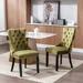 House of Hampton® Modern Velvet Dining Chair Upholstered/Velvet in Green/Black | Wayfair 7FA9C2CF5766468B90E546592386415E