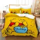 Kinder Bett bezug Winnie the Pooh Ferkel Honig Topf Cartoon Animation Twin Full Queen King Size