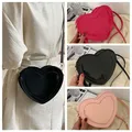 Süße Liebe herzförmige Umhängetasche Geldbörsen rosa Pu Leder Handtaschen trend ige Mode einfache