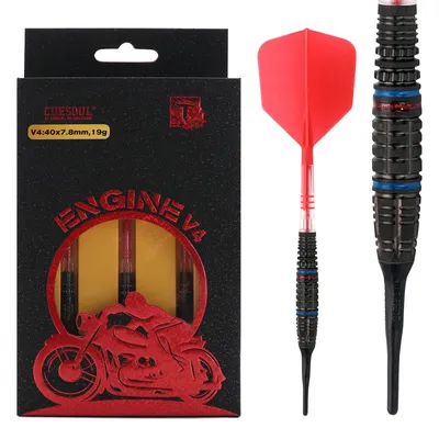 Cuesoul Motor 18/19/20/21g Soft Tip 90% Wolfram Dart Set mit Ölfarbe fertig und vereinheitlichen Image