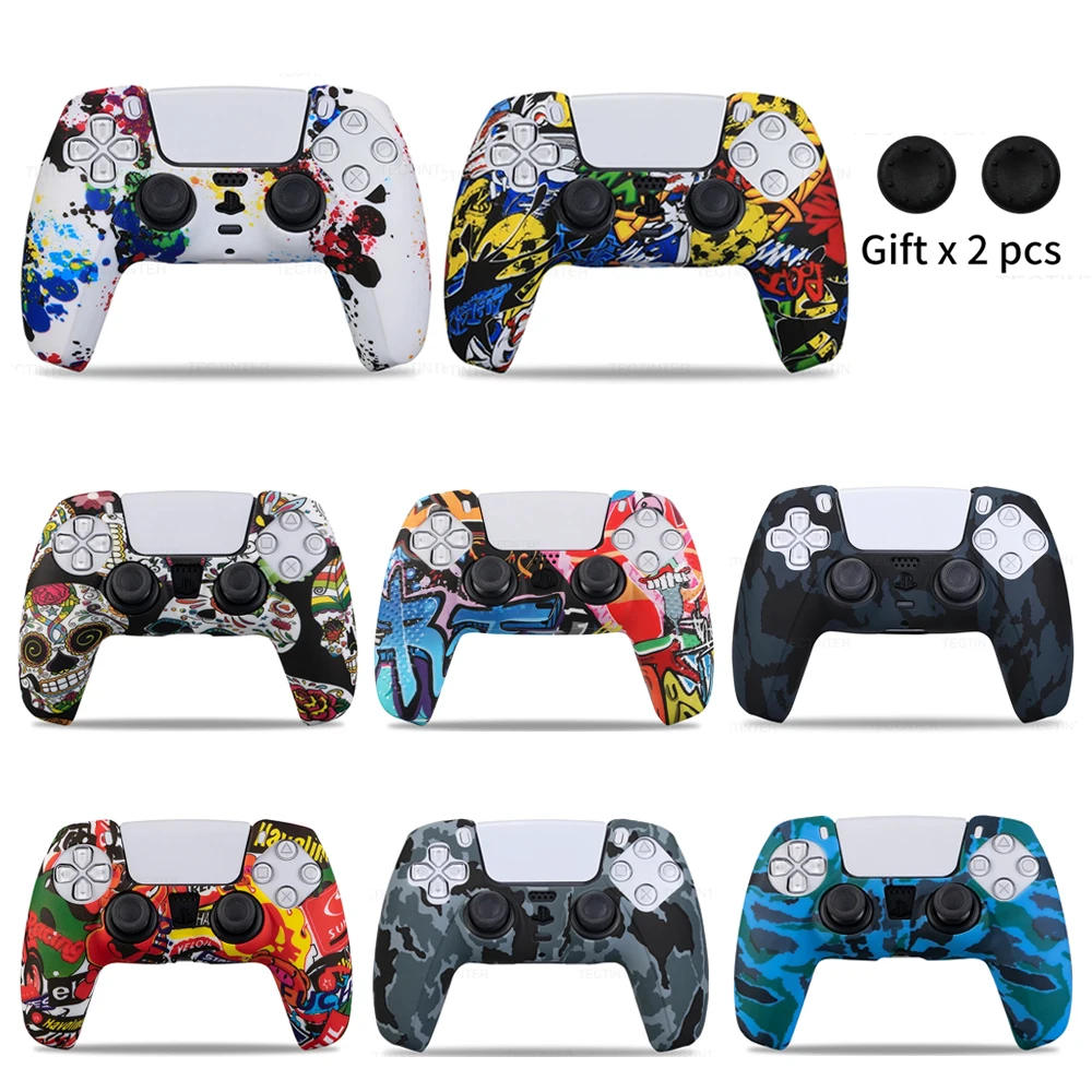 Silikons chutz hülle für ps5 Controller Zubehör Gummi tasche für ps5 schlanke Gamepad Joysticks Daumen griffe Kappen Image