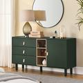 Latitude Run® Storage Cabinet w/ Doors & Drawers, Chest Of Drawers, Multifunctional Storage Cabinet, Modern Chest Of Drawers, Wooden Storage Cabinet | Wayfair