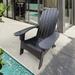 Highland Dunes Kaeden Solid Wood Adirondack Chair in Black | 37.8 H x 33.46 W x 35.43 D in | Wayfair C6F300CCB90F462383D8F3D327969279