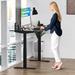 Latitude Run® Juliet Height Adjustable Solid Wood Standing Desk Wood/Metal in Black/Brown | 45.3" H x 60" W x 30" D | Wayfair