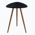 Wenty Modern Minimalism Black Faux Marble End&Side Table, Small Accent Coffee Table w/ Dark Gold Legs, Triangle Nightstand For Living Room, Bedroom | Wayfair
