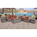 Florence 7 Piece Outdoor Wicker Patio Furniture Set 07d in Tangerine - TK Classics Florence-07D-Tangerine