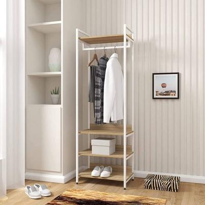 Kleiderständer mit Regal Kleiderschrank Offener mit Schuhregal Garderobenständer für Schlafzimmer, Image