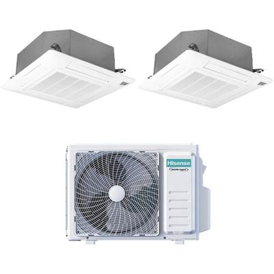 Hisense - Dual Split Inverter Kassetten-Klimagerät 9+12 mit 2AMW42U4RGC R-32 Wi-Fi Optional
